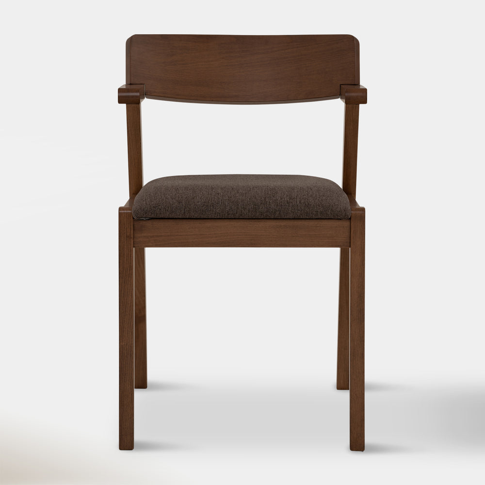 Hoft Home Pair (2) Zola Mid Century Style Chestnut & Walnut Dining Chairs FFE-1026