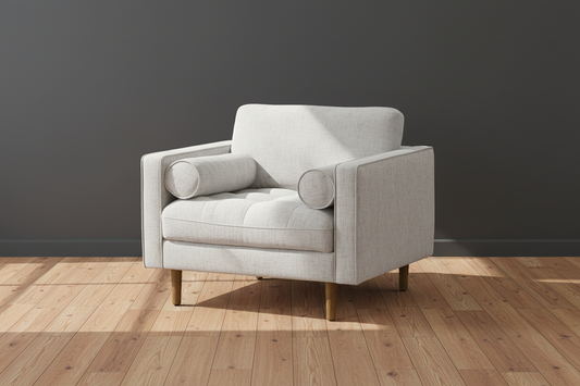 Castelry Madison Tufted Armchair Bisque Off White Upholstered FFE-1276