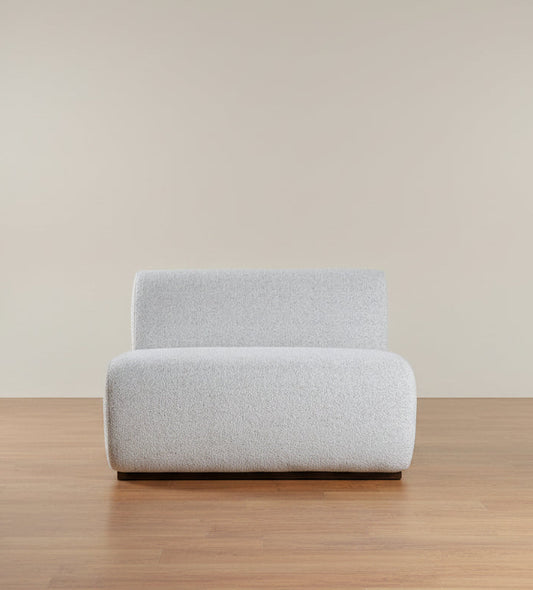 Bison Modern Banquette Sectional Loveseat 2 Seat Bench w Grey Performance Fabric FFE-1535