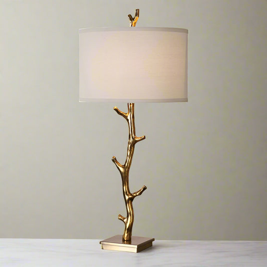 Pair (2) Uttermost Javor Plated Antique Gold Round Hardback Drum Table Lamp FFE258-446