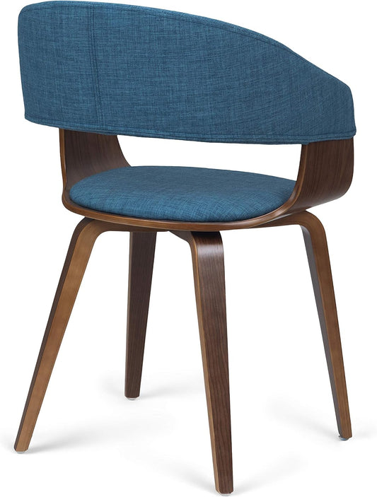 Lowell Bentwood Chair w/Light Wood in Blue Linen Look Fabric FFW258-644