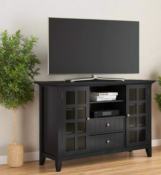 Arcadian Tall Black Media Stand  FFW-725