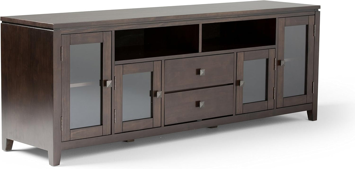 Cosmopolitan Solid Wood 72" TV Media Stand Mahogany Brown (3 avail) FFW-723