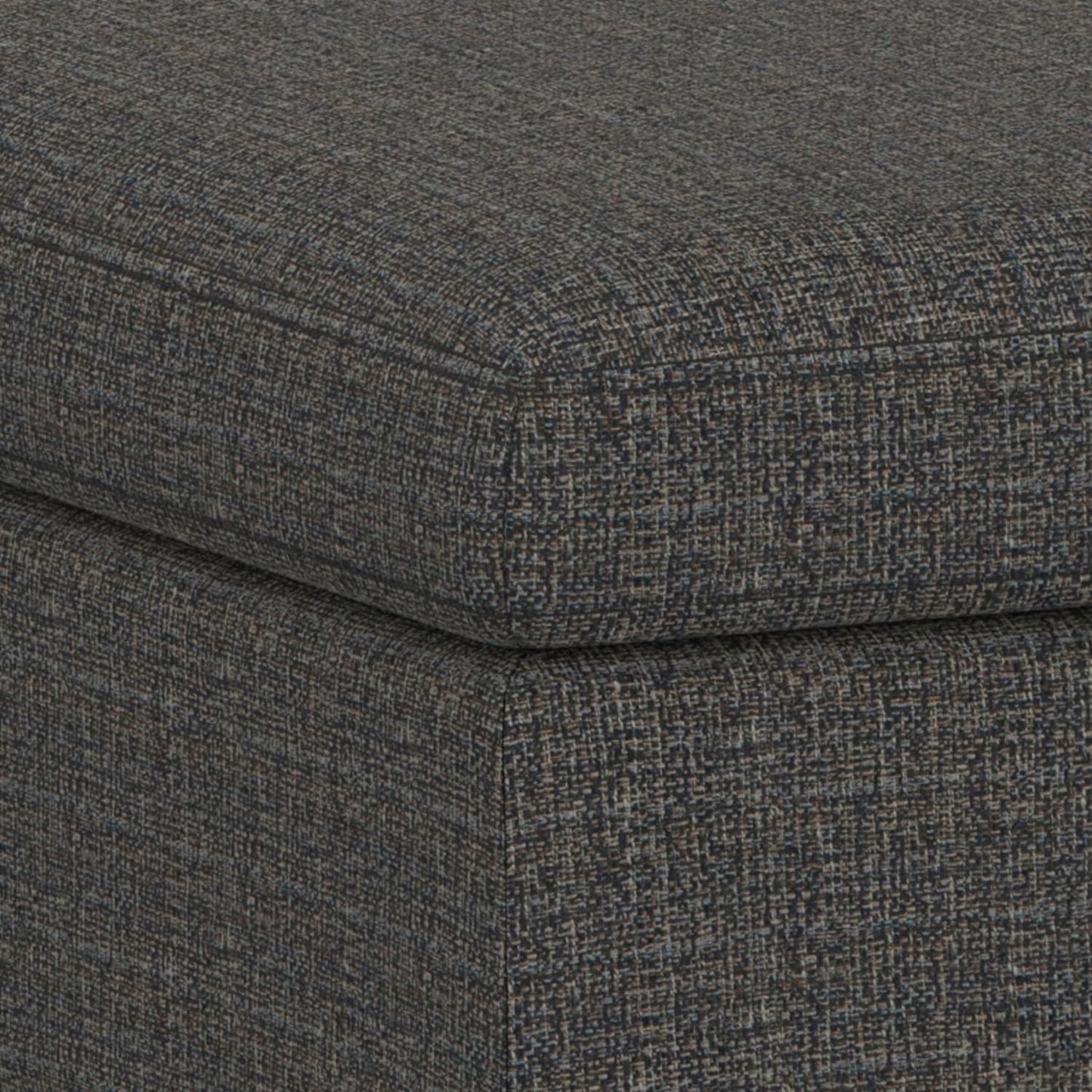 Owen 36" Coffee Table Storage Ottoman in Ebony Tweed Fabric FFW258-627
