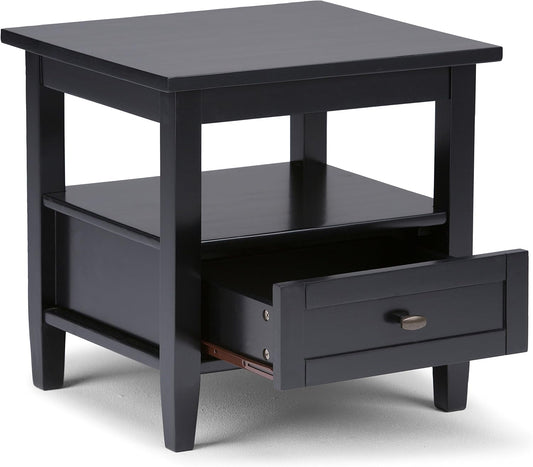 Warm Black Shaker Solid Wood 20" Wide End Side Table FFW258-594