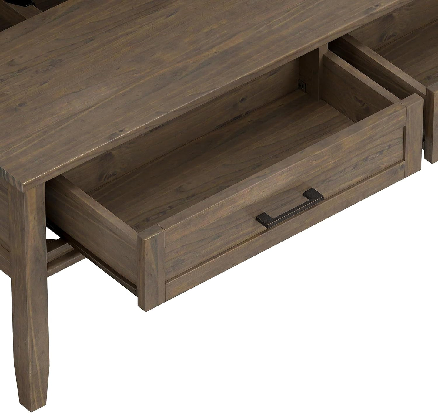 Ela Solis Wood 48" Lift Top Coffee Table in Smoky Brown FFW258-668
