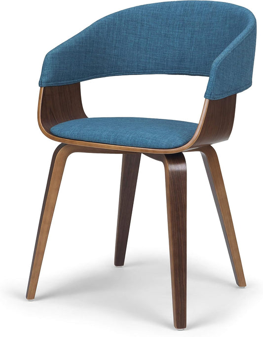 Lowell Bentwood Chair w/Light Wood in Blue Linen Look Fabric FFW258-644
