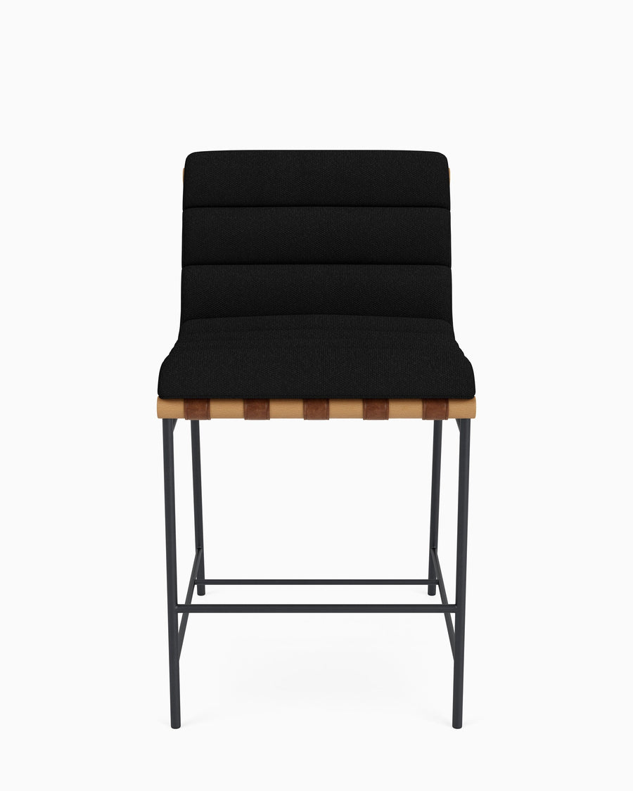 Denver Modern Charcoal Boucle Stool White Oak Bar Height 6 Available FFE-1594
