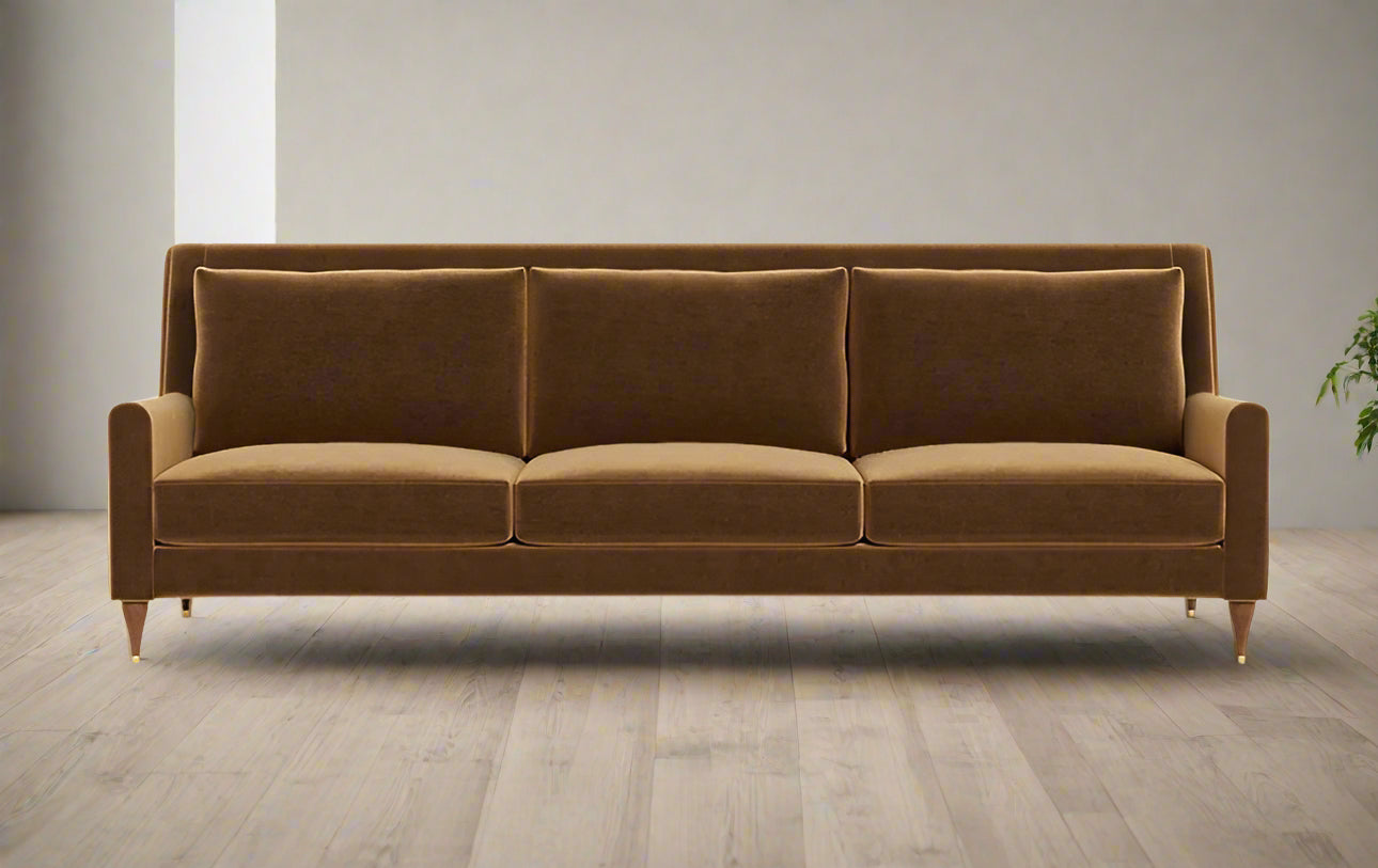 Interior Define Faun Brown Lennox 3-Seat Sofa Couch FFE258-419