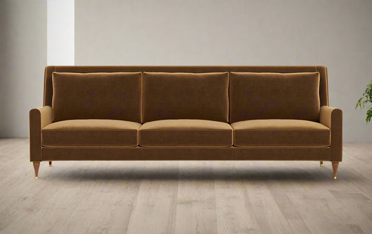 Interior Define Faun Brown Lennox 3-Seat Sofa Couch FFE258-419