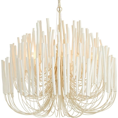 AH Home Tilda 6 Light 36 inch White Chandelier Ceiling Light, Large FFE-1443