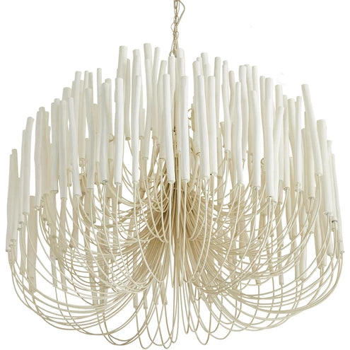AH Home Tilda 6 Light 36 inch White Chandelier Ceiling Light, Large FFE-1443