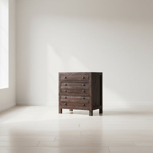 Modus Townsend Three Drawer Solid Wood Nightstand in Java 8 FFE-1472