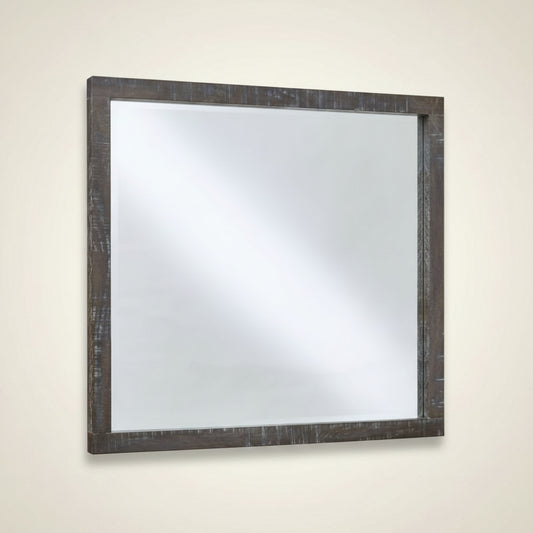 Modus Townsend Solid Wood Beveled Glass Mirror in Gunmetal FFE-1487