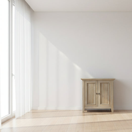 Amherst SOLID WOOD 32" Storage Cabinet in Distressed Grey FFW-858