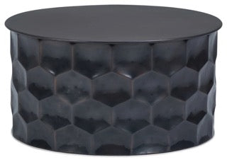 Whitney Industrial 31" Metal Storage Coffee Table in Antique Bronze FFW258-685