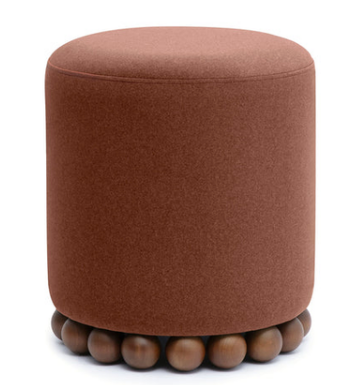 Pair (2) TOV Furniture Dex Performance Vegan Mohair Ottoman - Bronze FFE-1599
