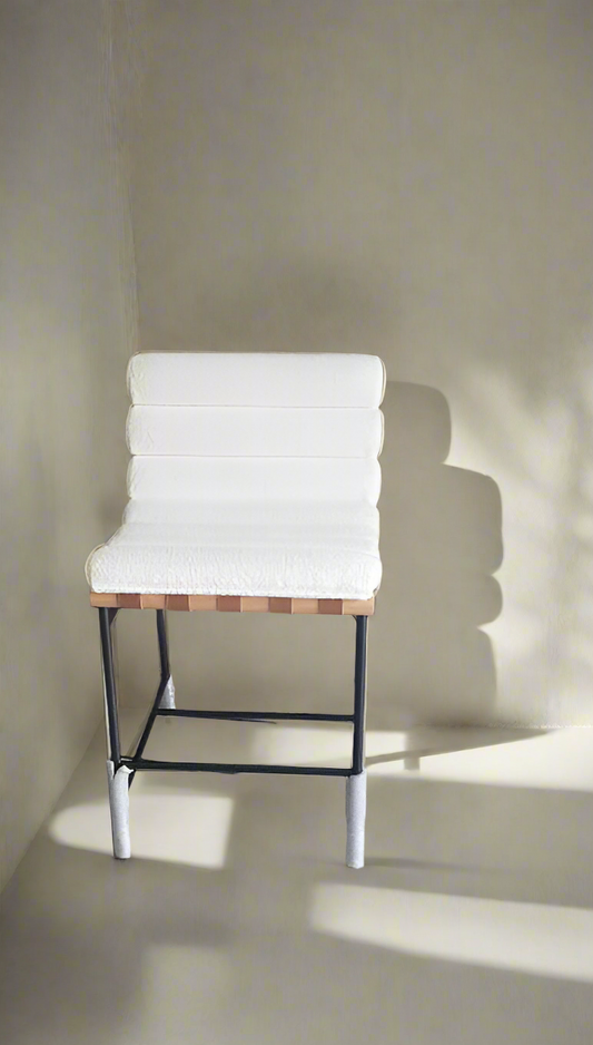 Denver Modern Vail Counter Stool White Oak /White Boucle (4 Avail) FFE258-189