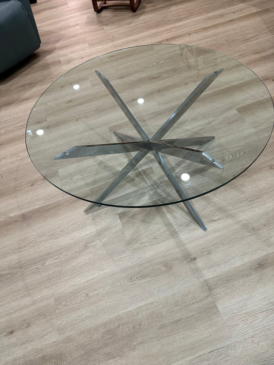 Glass Top 42" Round Cocktail Table LB-3