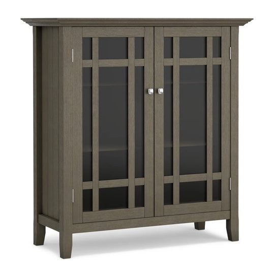 Bedford Wood 39 inTransitional Medium Storage Cabinet in Grey FFW258-581