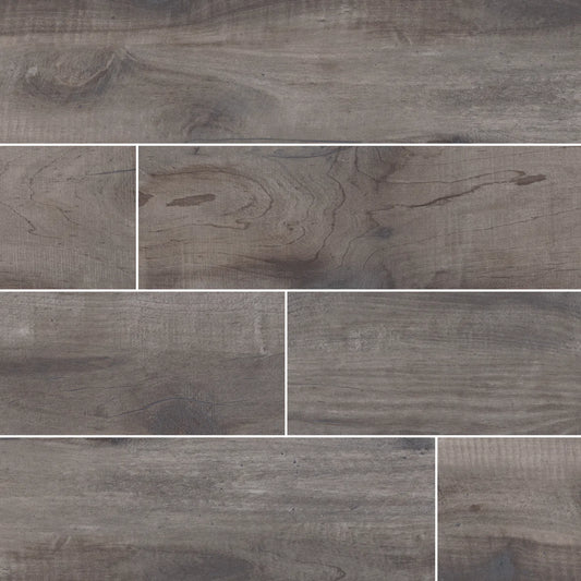 Ackland Canyon Run 8 in. x 48 in. Matte Porcelain Wood Look Floor / Wall Tile FFE-1158