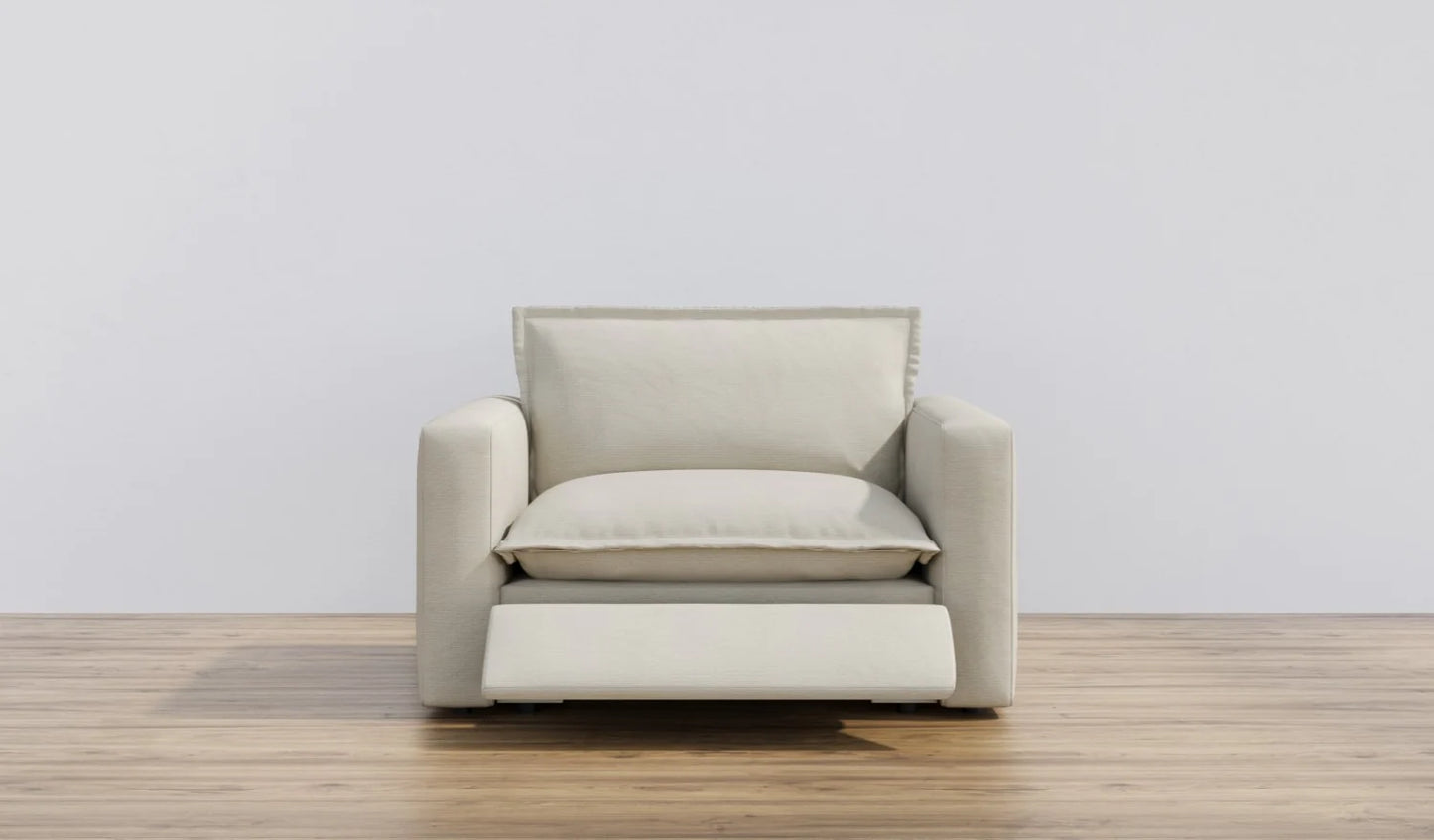 Homebody Ivory Linen Coconut Shell Recliner Chair FFE258-324