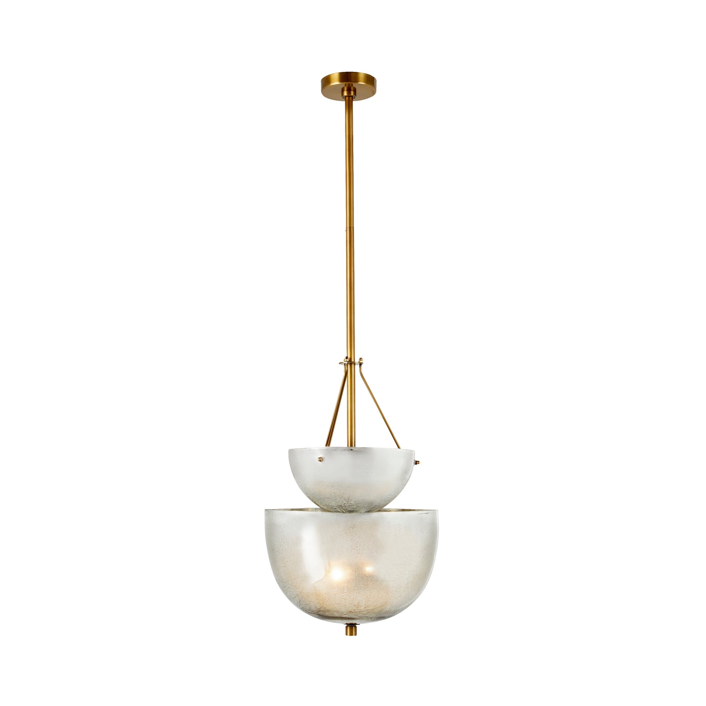 AH Home Colleen Antique Mercury Glass Brass Plated Chandelier FFE-1437
