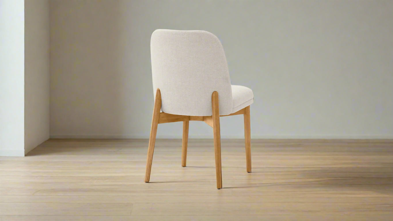 Pair of Burrow Beige Papyrus/Oak Alto Dining Chairs FFE258-450