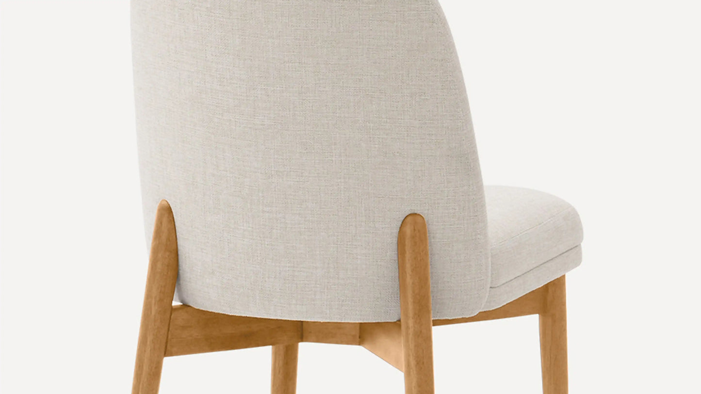 Pair of Burrow Beige Papyrus/Oak Alto Dining Chairs FFE258-450