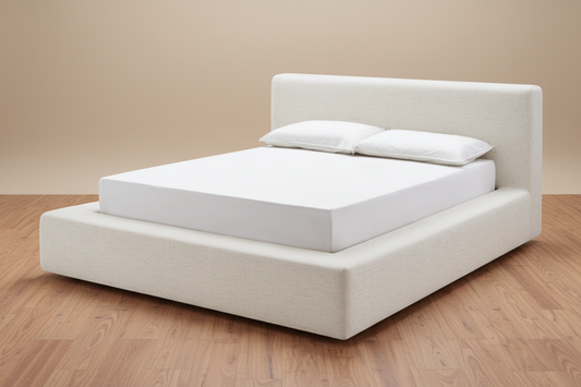 Castlery Dawson Queen Size Storage Bed, Beach Linen FFE-1541