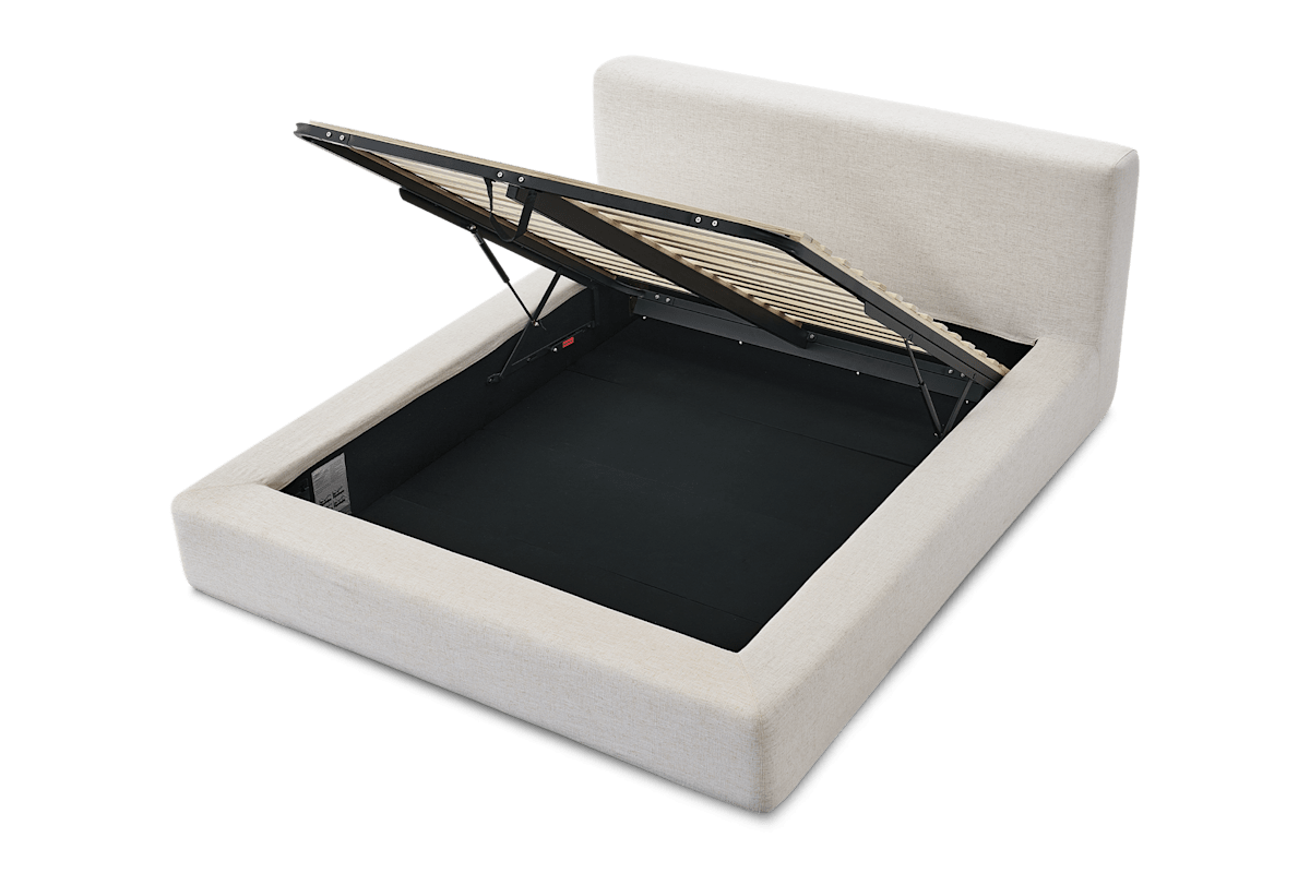 Castlery Dawson Queen Size Storage Bed, Beach Linen FFE-1541