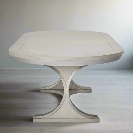 Michael Amini Eclipse Oval Stainless Steel/Wood Moonlight Dining Table FFE258-519