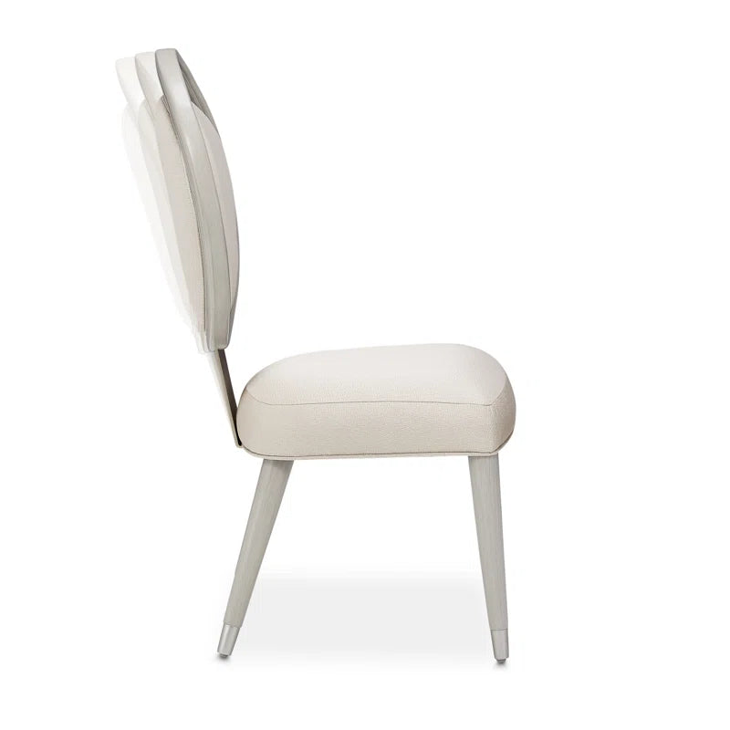 6 Michael Amini Eclipse Poplar Wood Gray Upholstered Side & Arm Dining Chairs FFE258-518