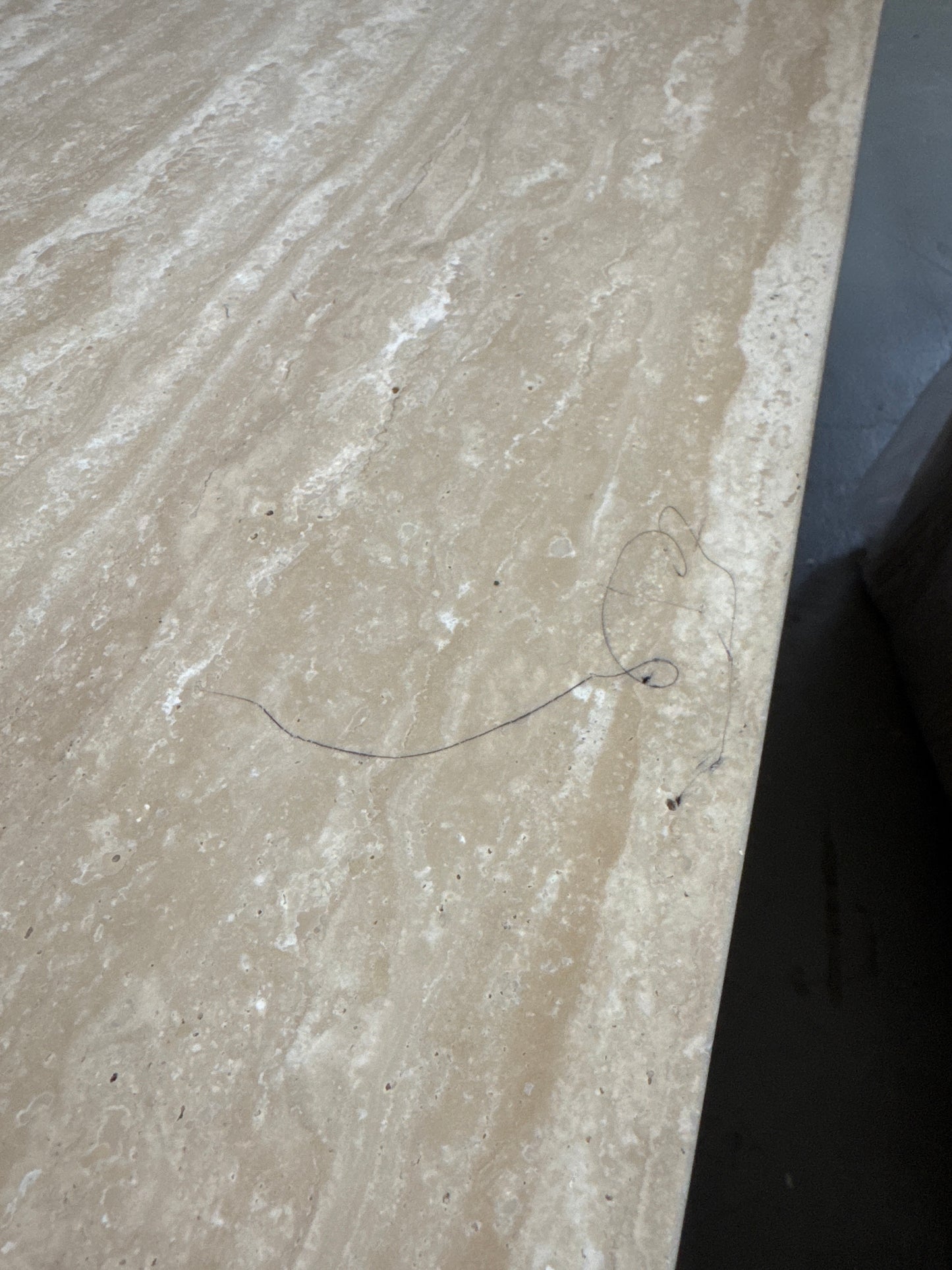 Castlery Albie Travertine Stone Wood Rectangular Coffee Table FFE258-349a