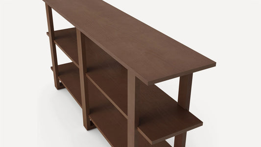 Burrow The Index Console Solid Hardwood Walnut Finish FFE-1094