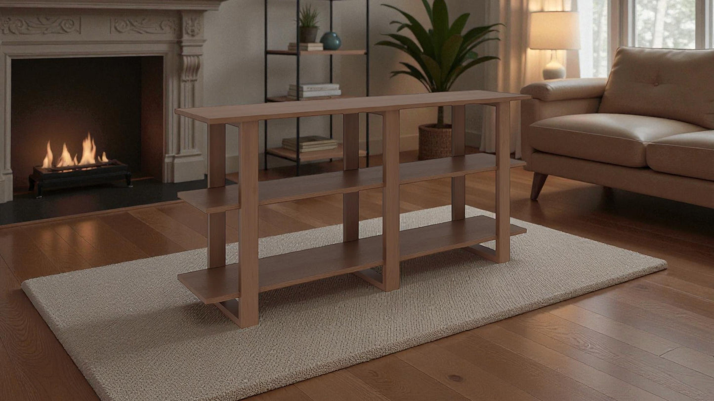 Burrow The Index Console Solid Hardwood Walnut Finish FFE-1094