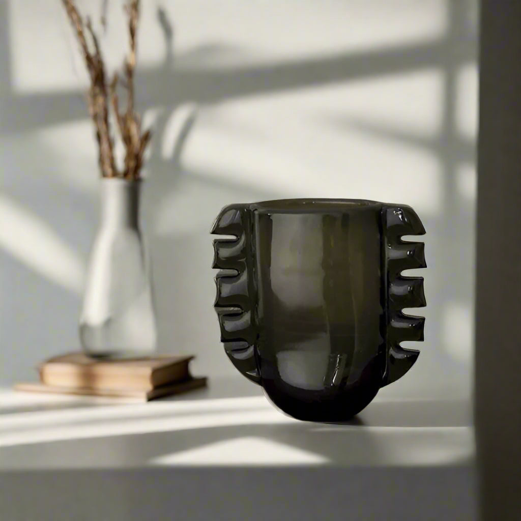 2Modern Ferm Living Alas Vase in Moss Green FFW258-485