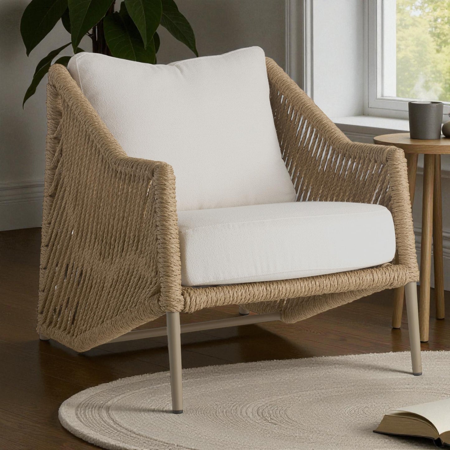 Arteriors Home Kiki Outdoor Tan Woven Rattan Chair FFE-1085