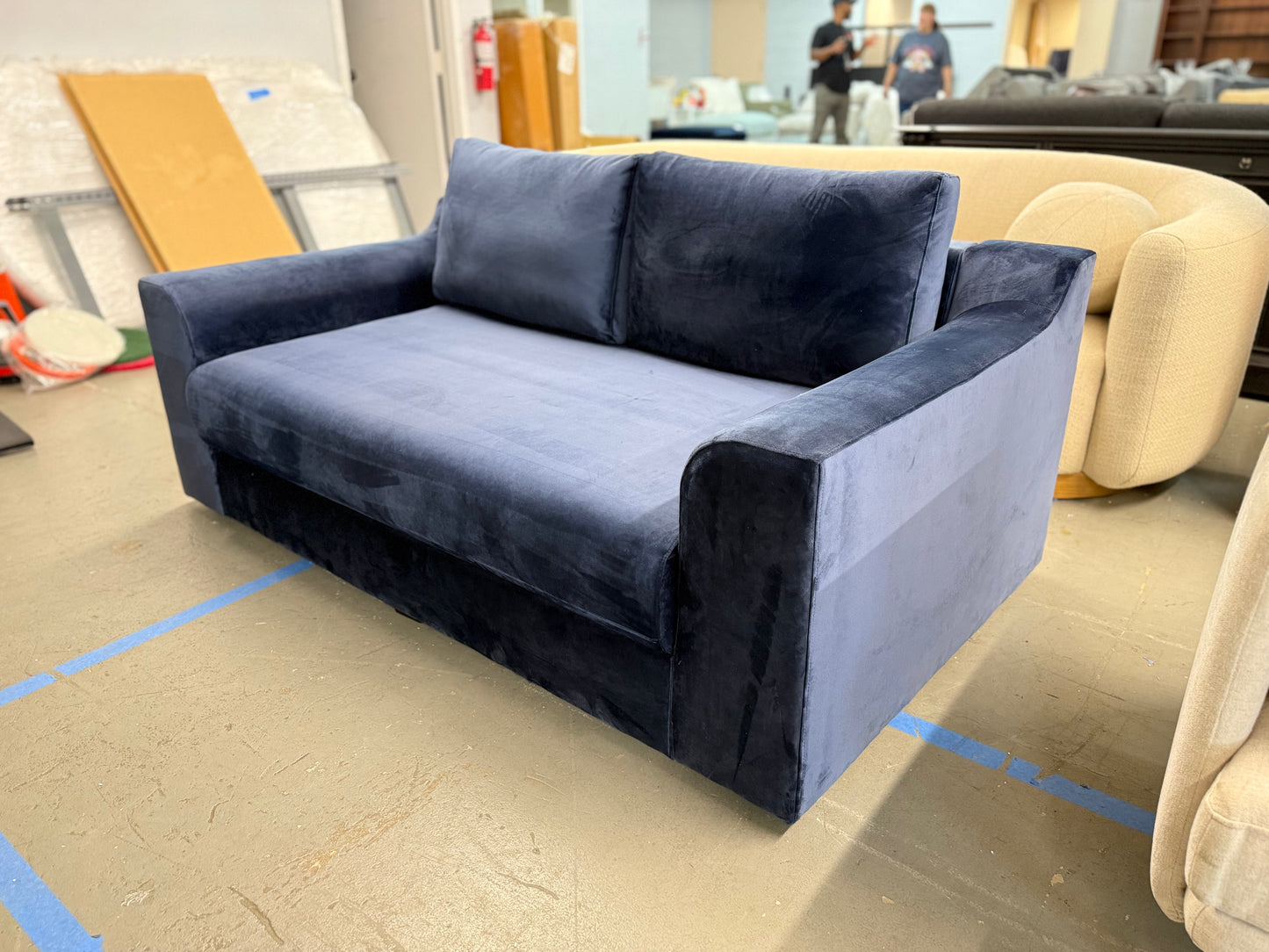 Sabai Elevate 99 Corner Sectional Sofa Couch - Indigo Recycled Velvet FFE258-483