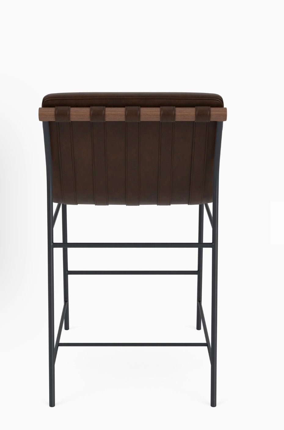 Denver Modern Vail Counter Stool Walnut/ Maple Leather FFE258-256