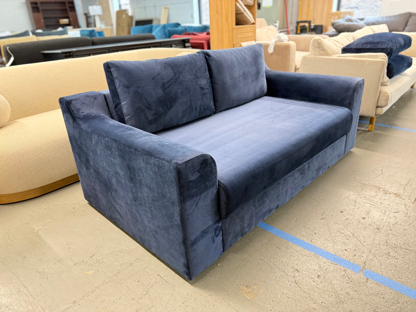 Sabai Elevate 99 Sofa Couch - Indigo Recycled Velvet FFE258-483