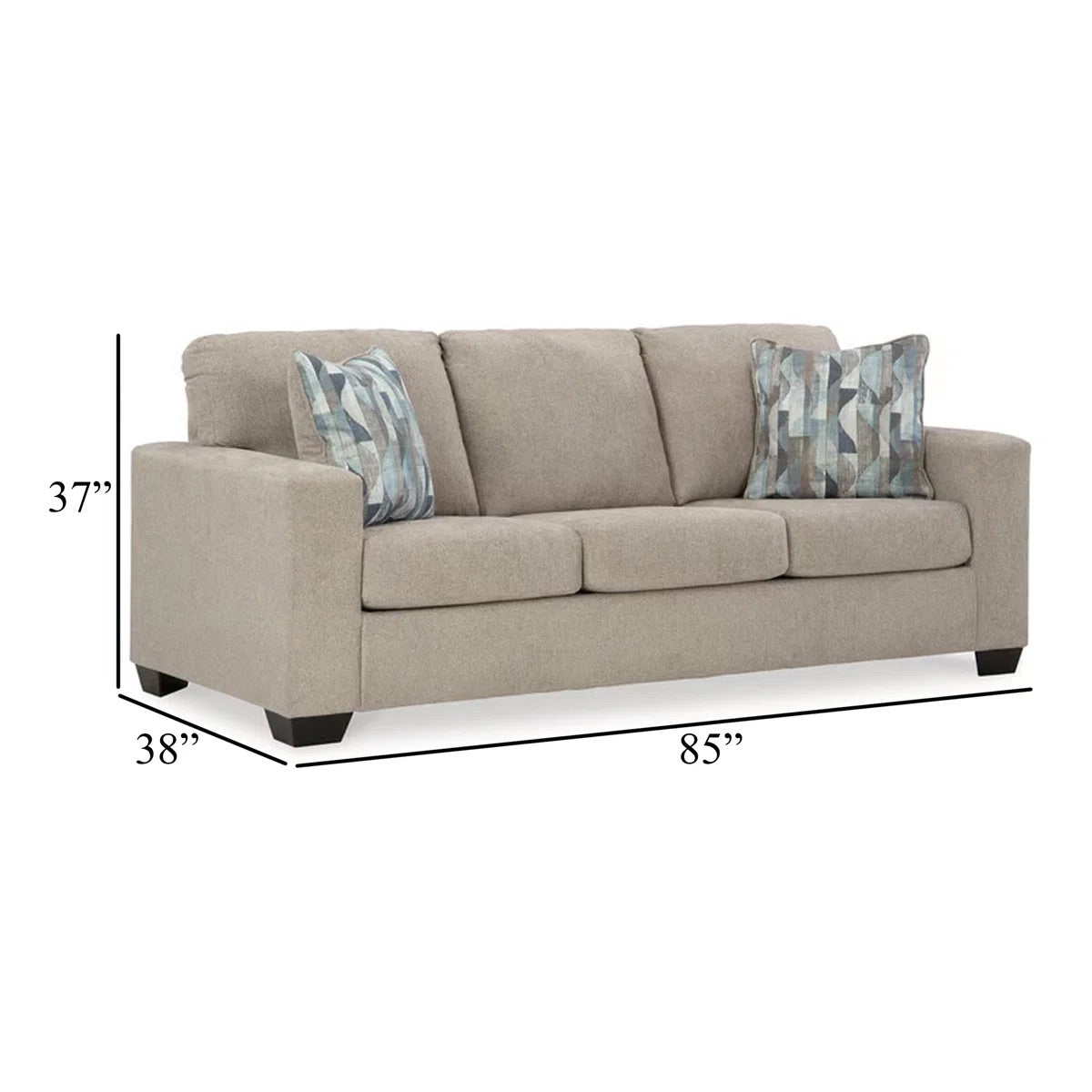 Ashley Furniture Gavin Parchment Beige w 2 Pillows 3 Seater Sofa Couch  FFE-800