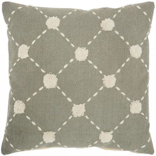 Nourisan Life Styles Sage Green 20x20 Accent Decorative Pillow FFE258-537