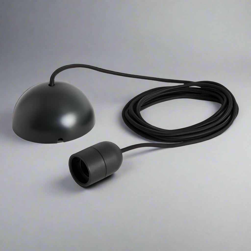 Hay Common Minimalist Pendant Cord Set, soft black FFE258-546