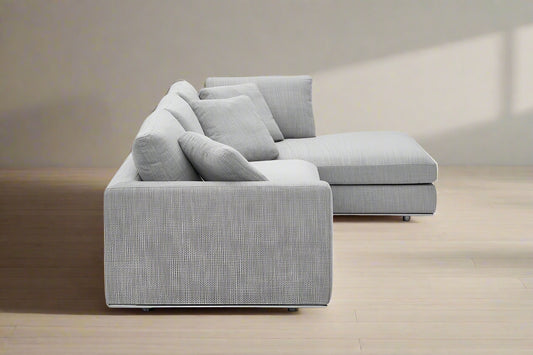 Castlery Hamilton Chaise Sectional Sofa Left Facing, Smoke Gray FFE258-454