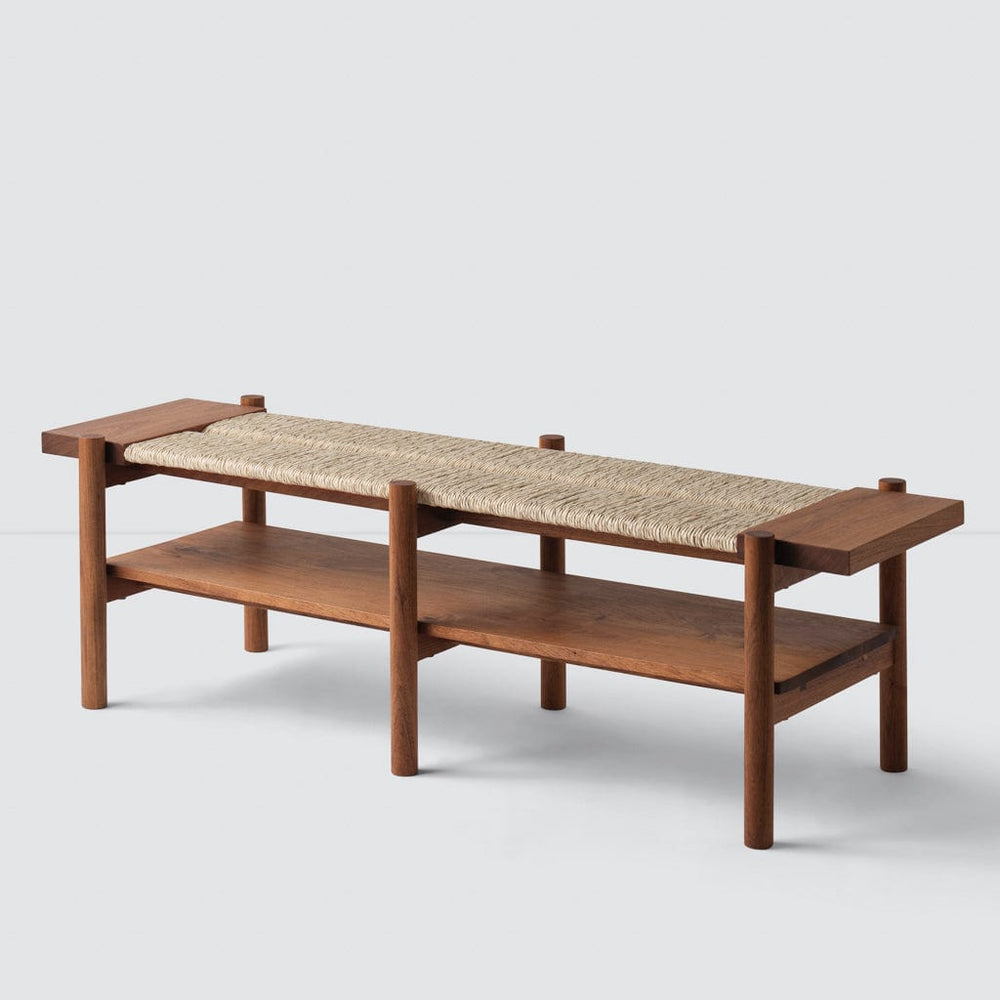 The Citizenry Zapopan Workshop San Pedro Brown Woven & Wood Bench FFE-821