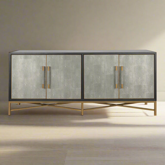 Moes Home Mako Small Oak Matt Lacquer Sideboard Grey FFE258-303