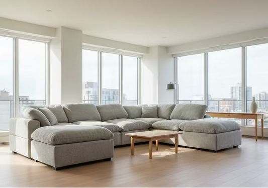 Super Comfy Large Grey Sectional Sofa Couch w 2 Chaise FFE-1069