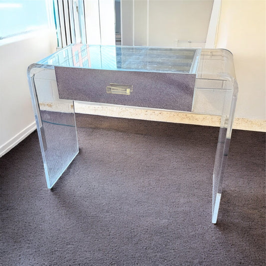 Waterfall Vanity Lucite Dressing Table Desk HR3