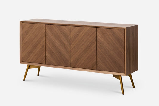 Lily James Harrison Sideboard Buffet Cabinet With Chevron Pattern FFE258-553